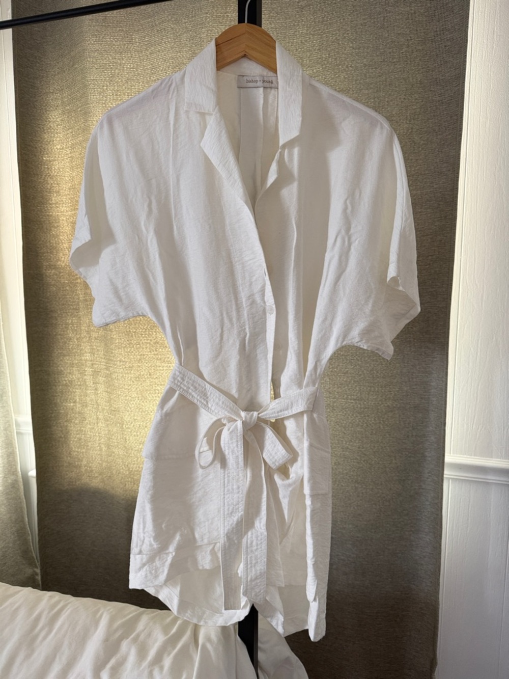 bishop + young White Lightweight Belted Romper